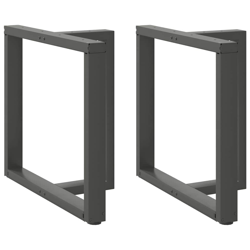 Couchtischbeine T-Form 2 Stk. Schwarz 30x25x(30-31) cm Stahl
