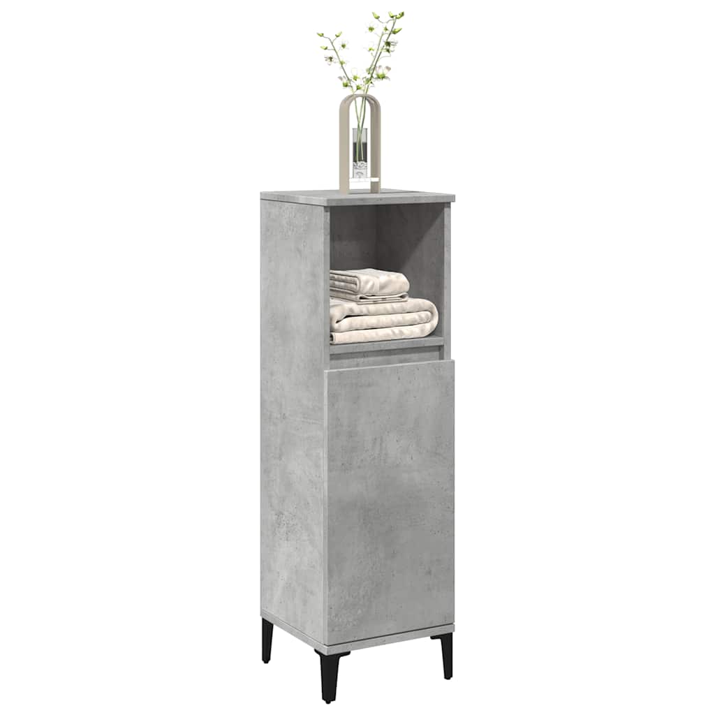 Badschrank Weiß 30x30x100 cm Holzwerkstoff