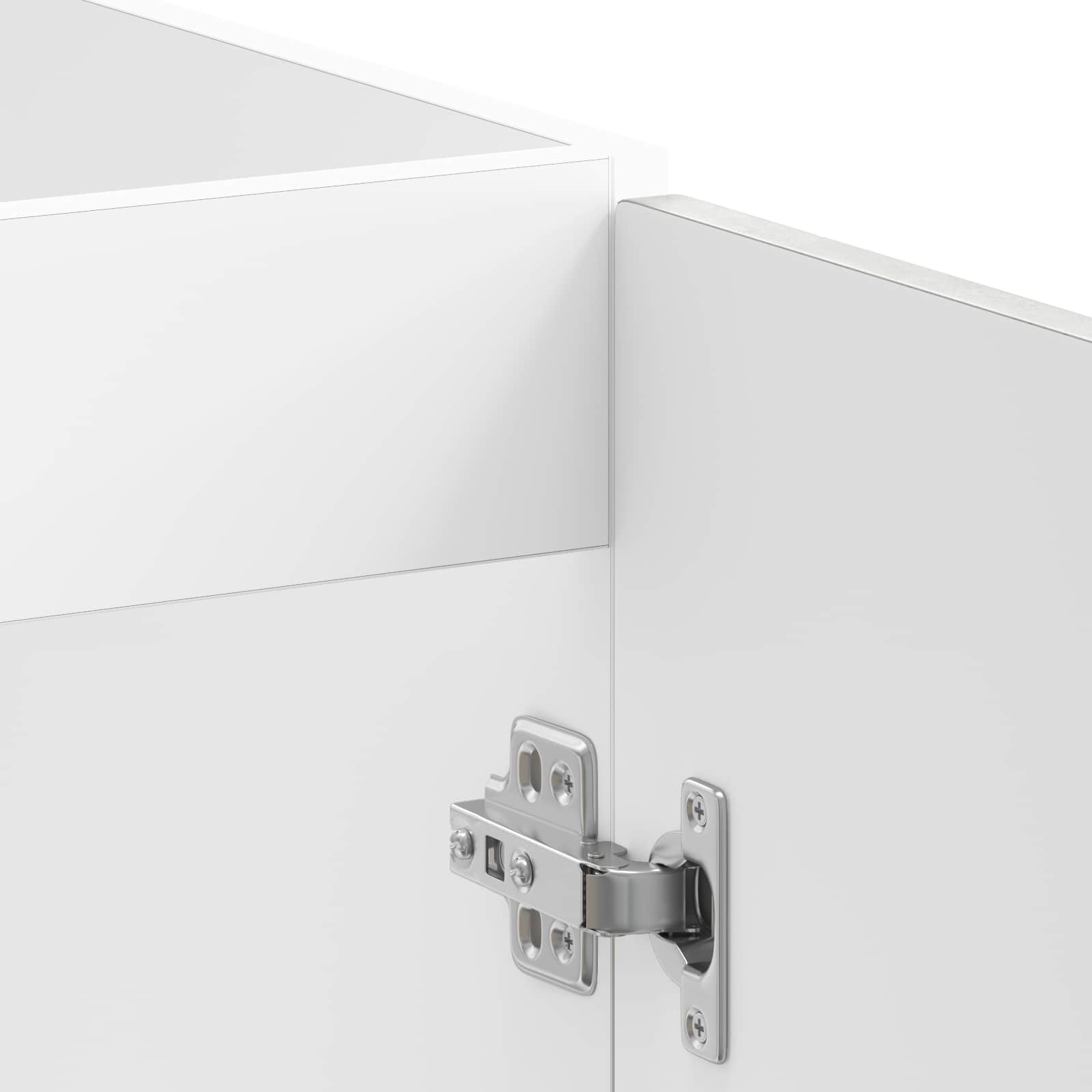 Waschbecken-Unterschrank mit Tür Lucca 2 pcs Weiß Holzwerkstoff