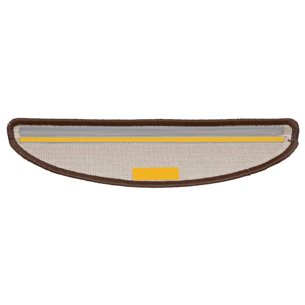 Stufenmatten 15 Stk. 56x17x3 cm Grau Halbrund