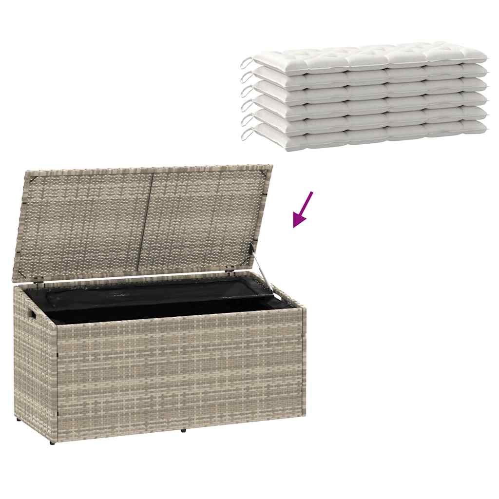 Garten-Aufbewahrungsbox Schwarz 110 x 50 x 58 cm Poly Rattan