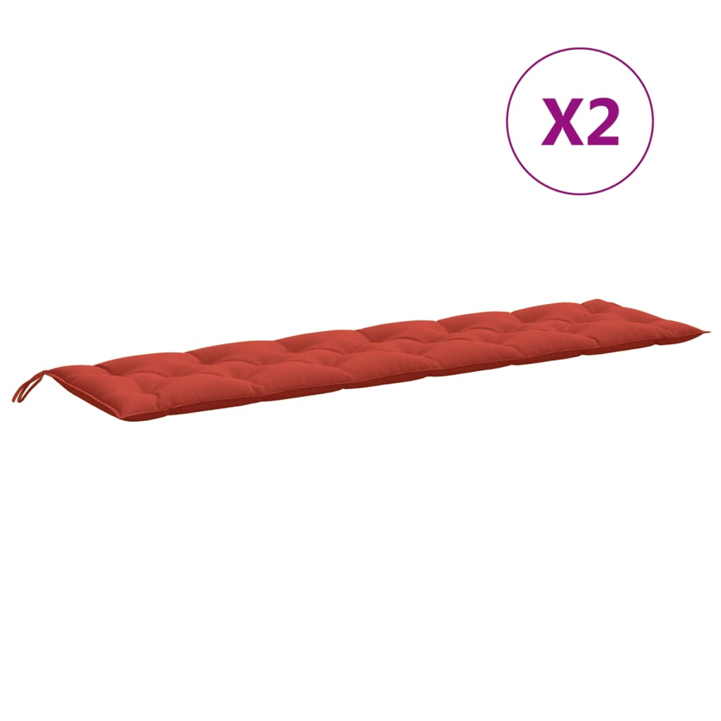 Gartenbank-Auflagen 2 Stk. Melange Anthrazit 100x50x7 cm Stoff