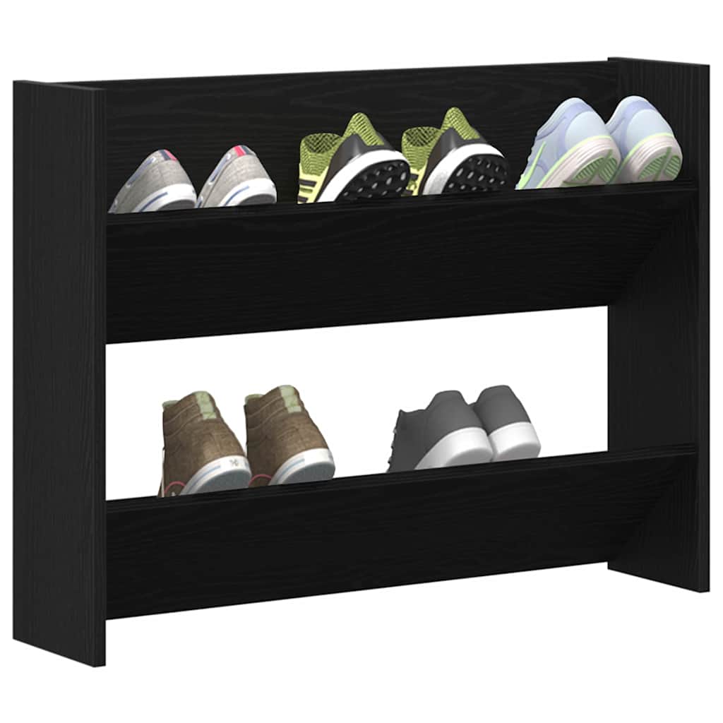 Wand-Schuhschränke 4 Stk. Weiß 60x18x60 cm Holzwerkstoff