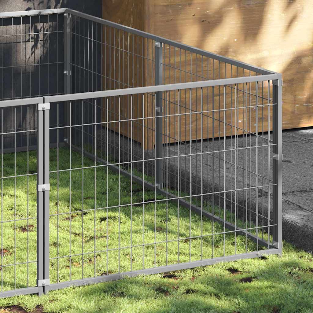 Hundezwinger Schwarz 4 m² Stahl