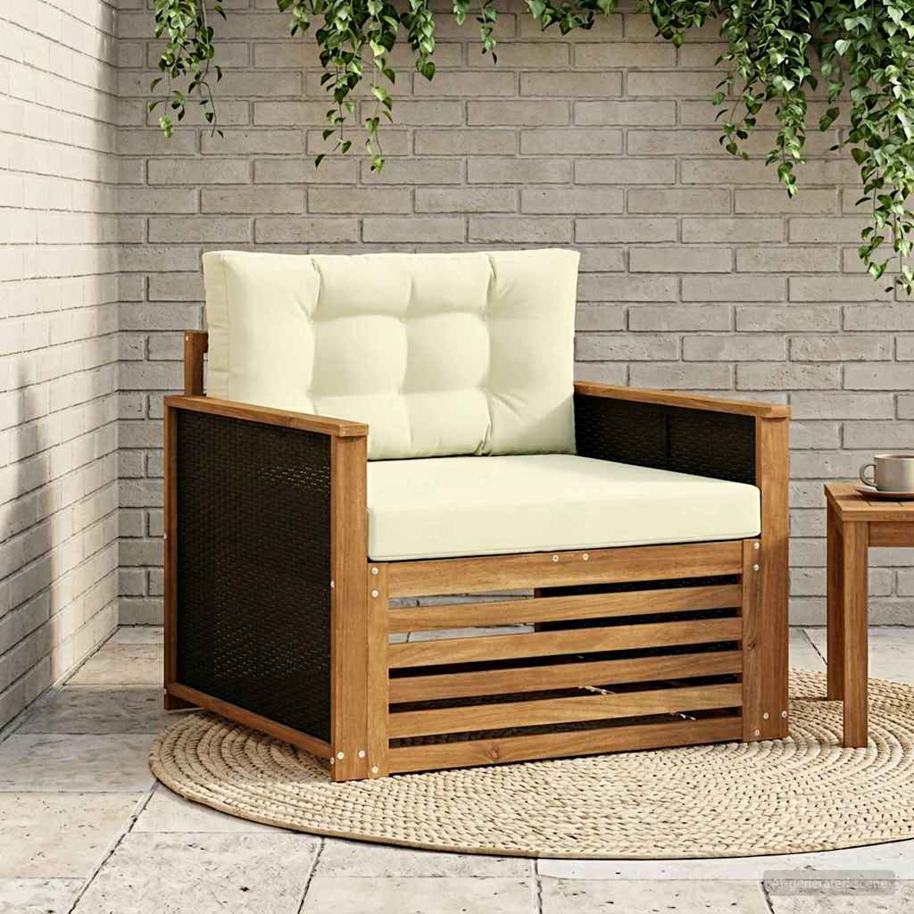 2 Stück Outdoor-Sofa Natur