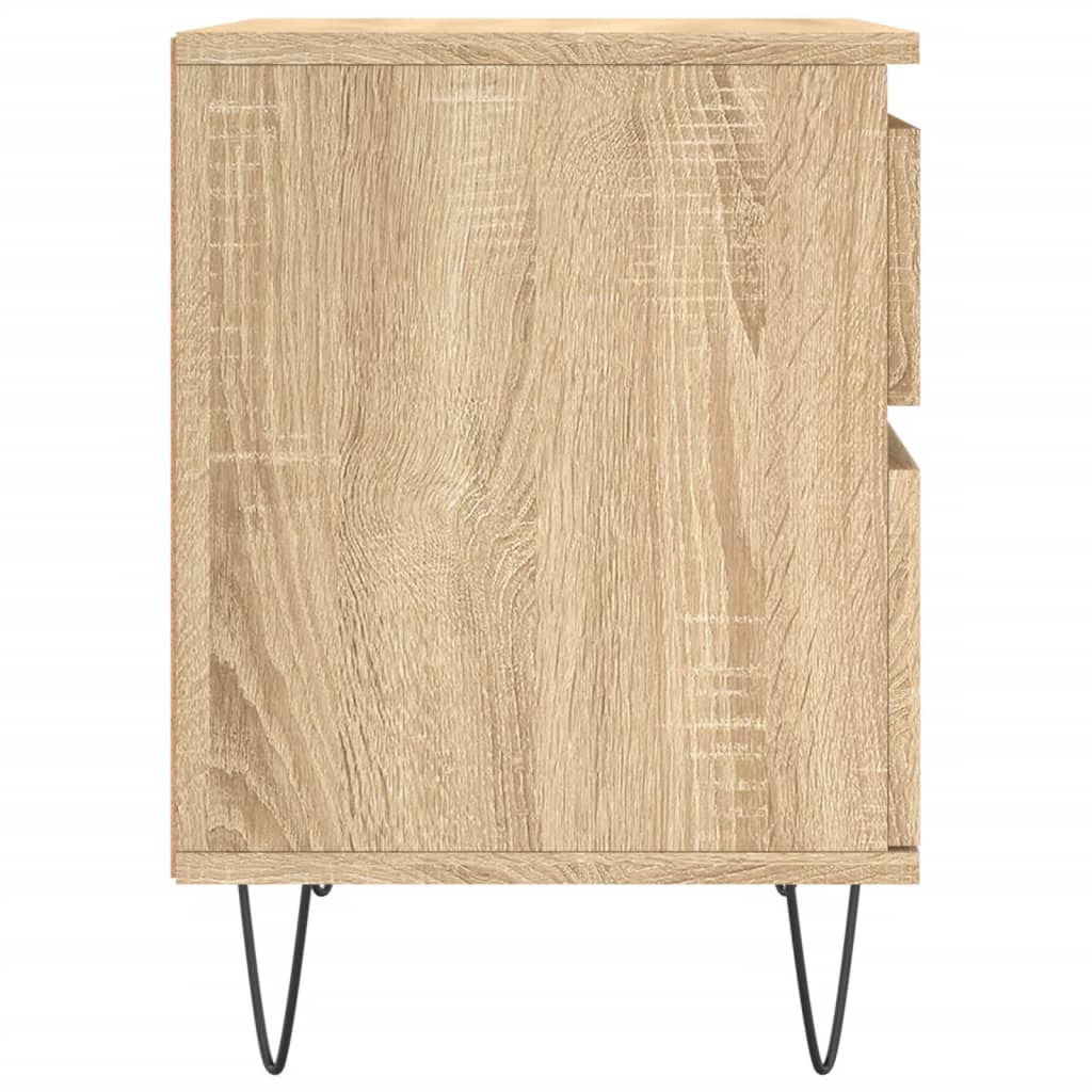 Bettschrank Schwarz Eichen-Optik 40 x 35 x 50 cm Holzwerkstoff