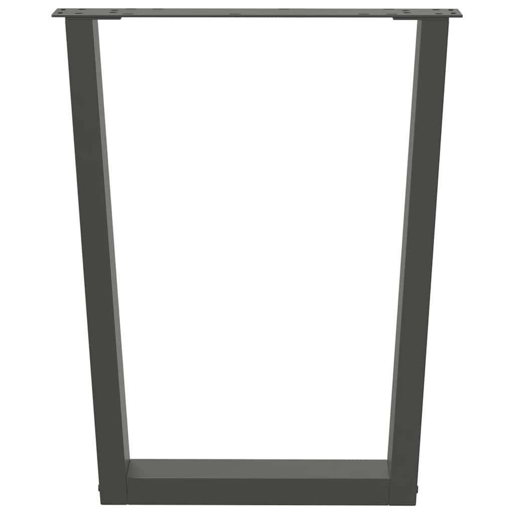Couchtischbeine V-Form 2 Stück Schwarz 30x(30-31,3) cm Stahl