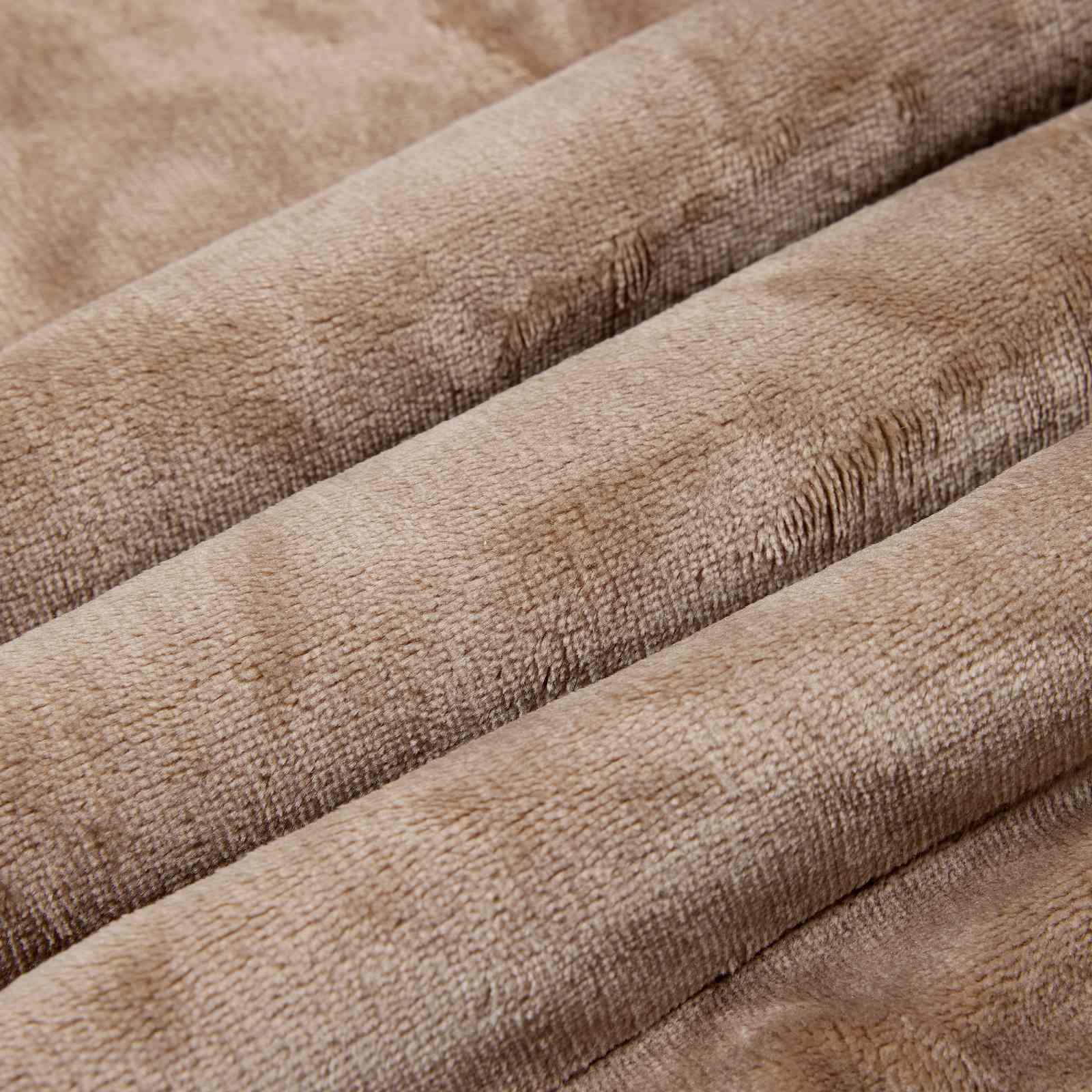 Überwurfdecke Beige 130 x 150 cm Fleece