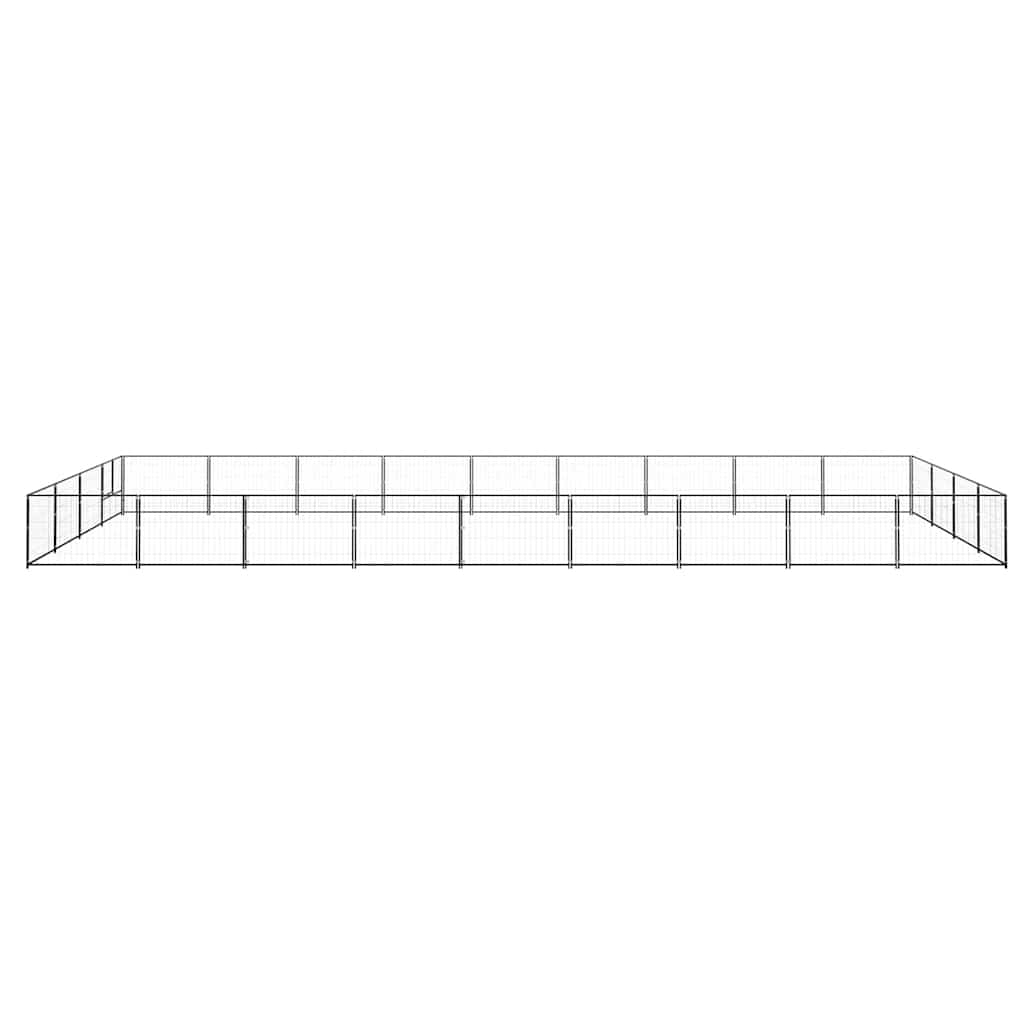 Hundezwinger Schwarz 4 m² Stahl