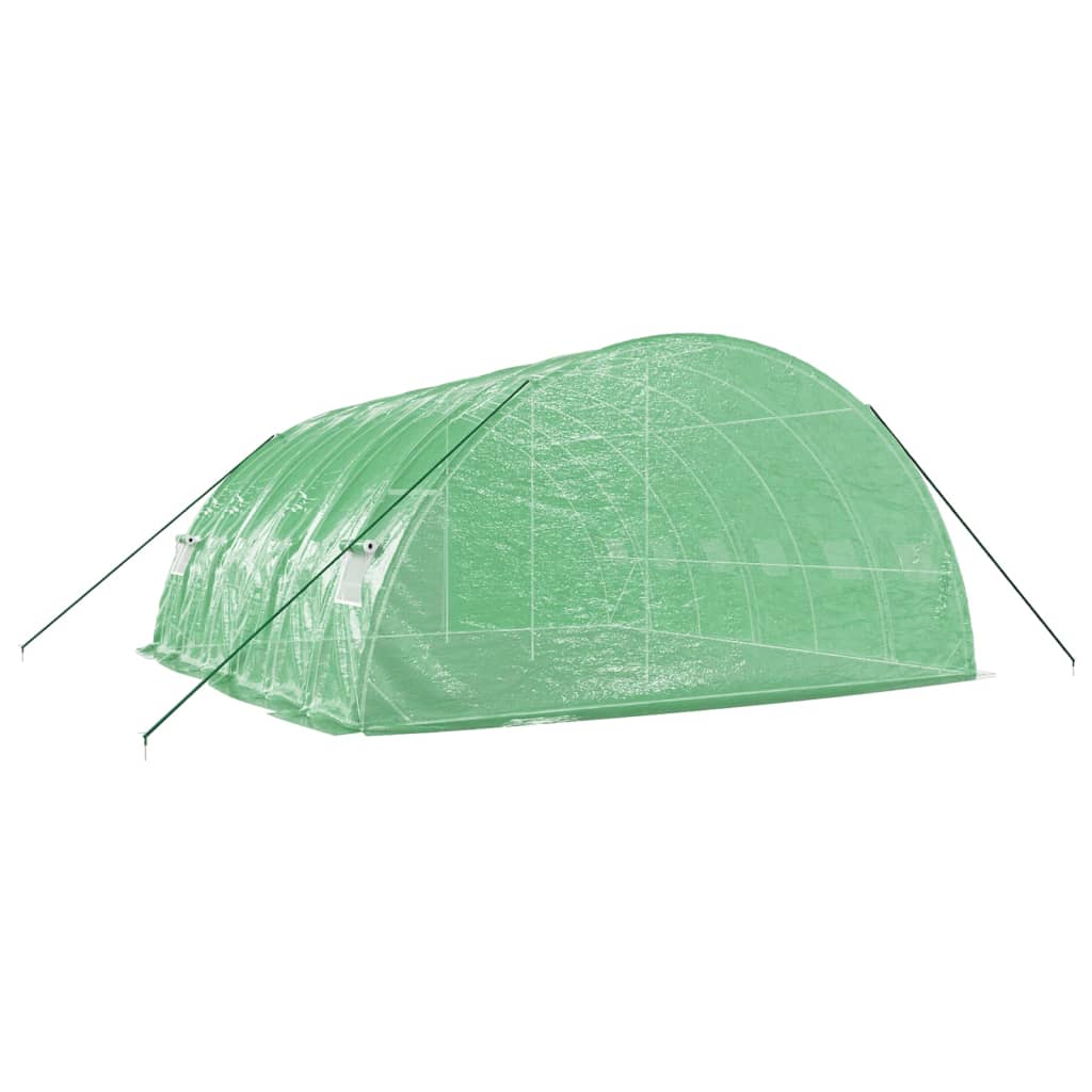 Gewächshaus mit Stahlrahmen Grün 24 m² 6x4x2,85 m