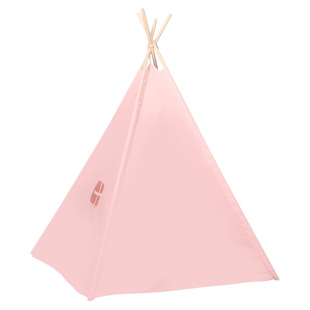 Kinder Tipi-Zelt mit Tasche Pfirsichhaut Rosa 120x120x150 cm