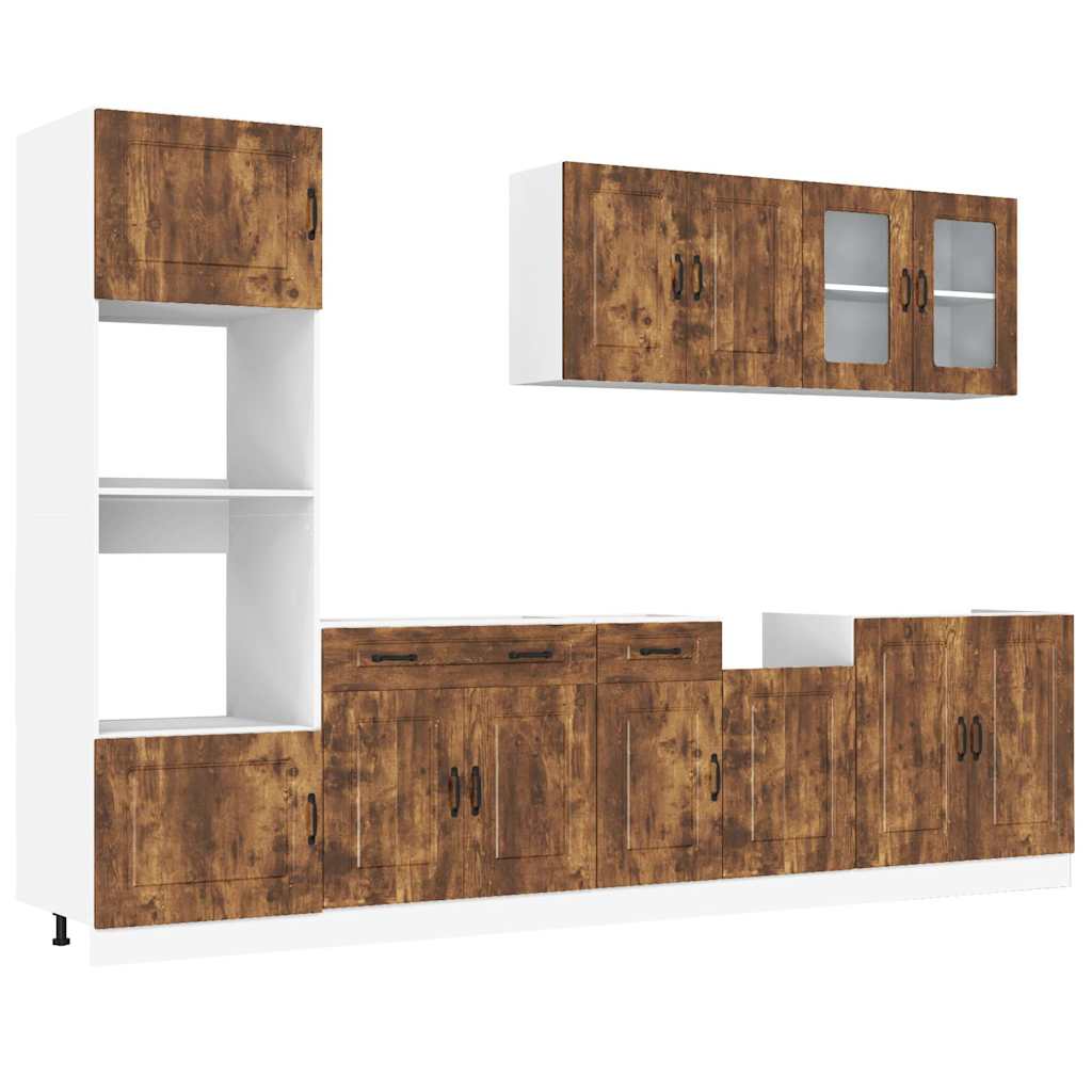7-tlg. Küchenschrank-Set Kalmar Weiß Holzwerkstoff