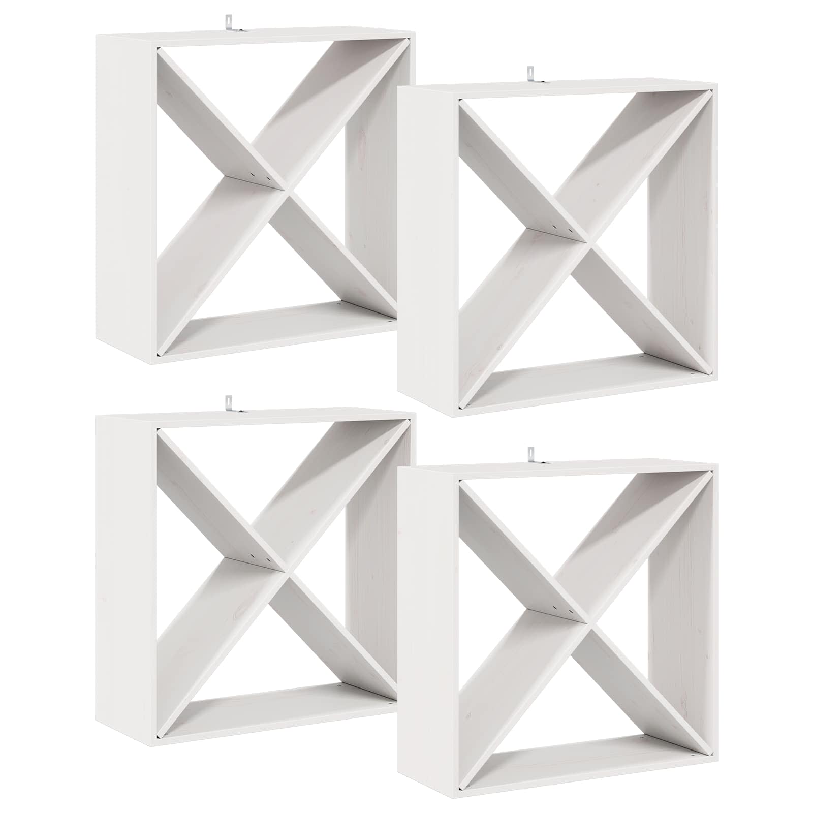 Weinschrank 56 x 25 x 56 cm Massivholz Kiefer