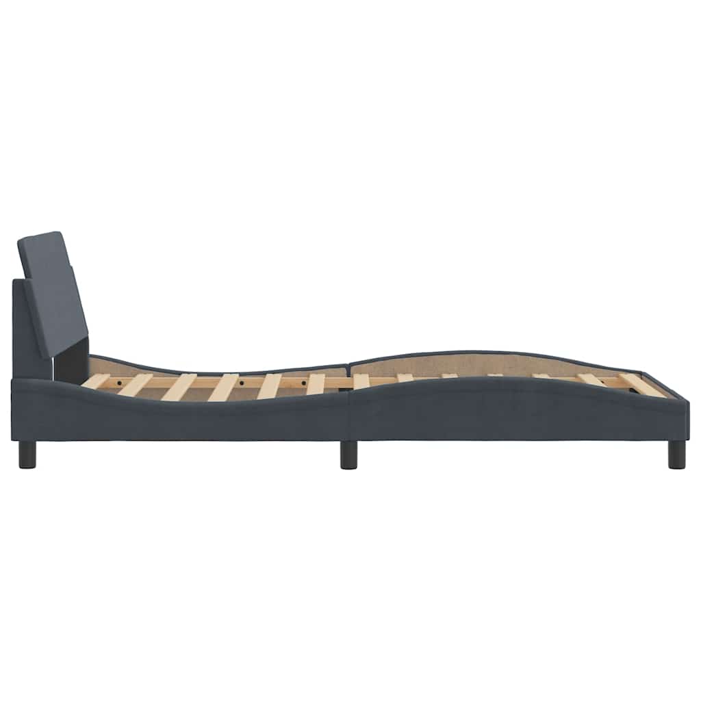 Bettgestell "Dover" Hellgrau 80x200 cm Samt