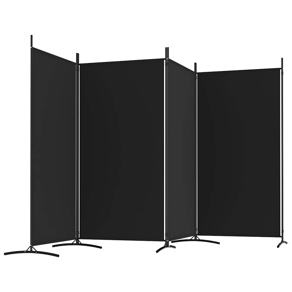 3-tlg. Raumteiler Weiß 260x180 cm Stoff