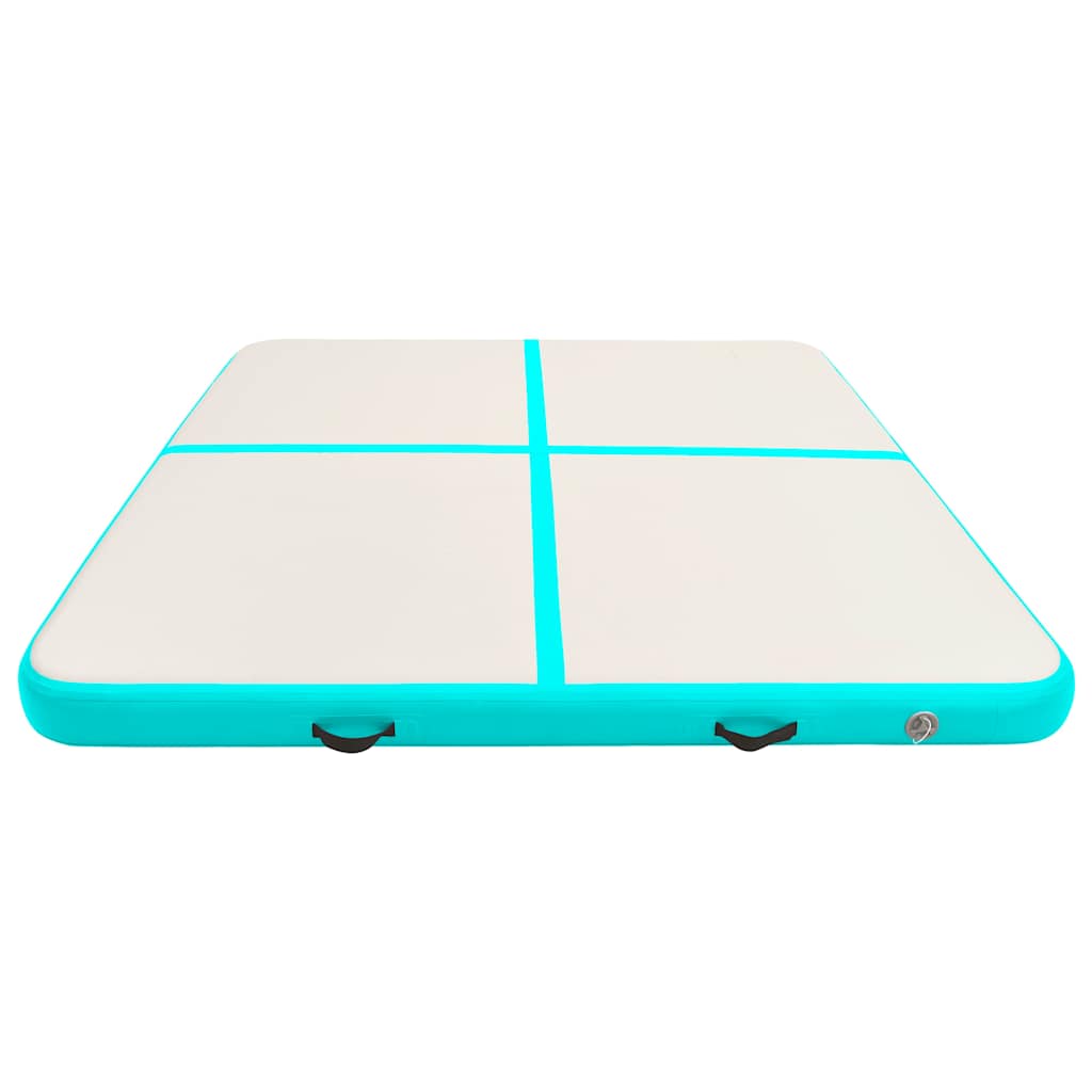 Aufblasbare Gymnastikmatte mit Pumpe 300×100×10 cm PVC Rosa