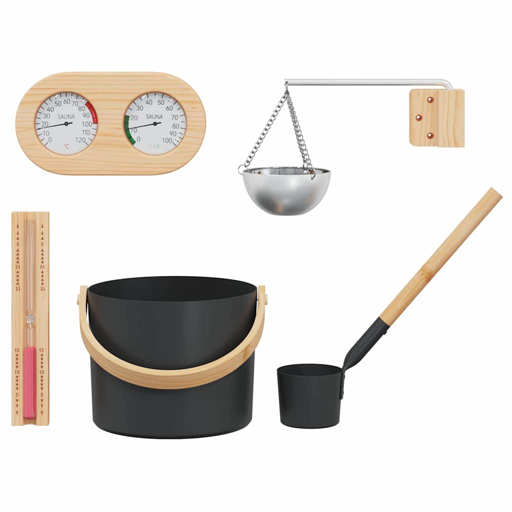 Sauna Zubehör Set 2 pcs Schwarz