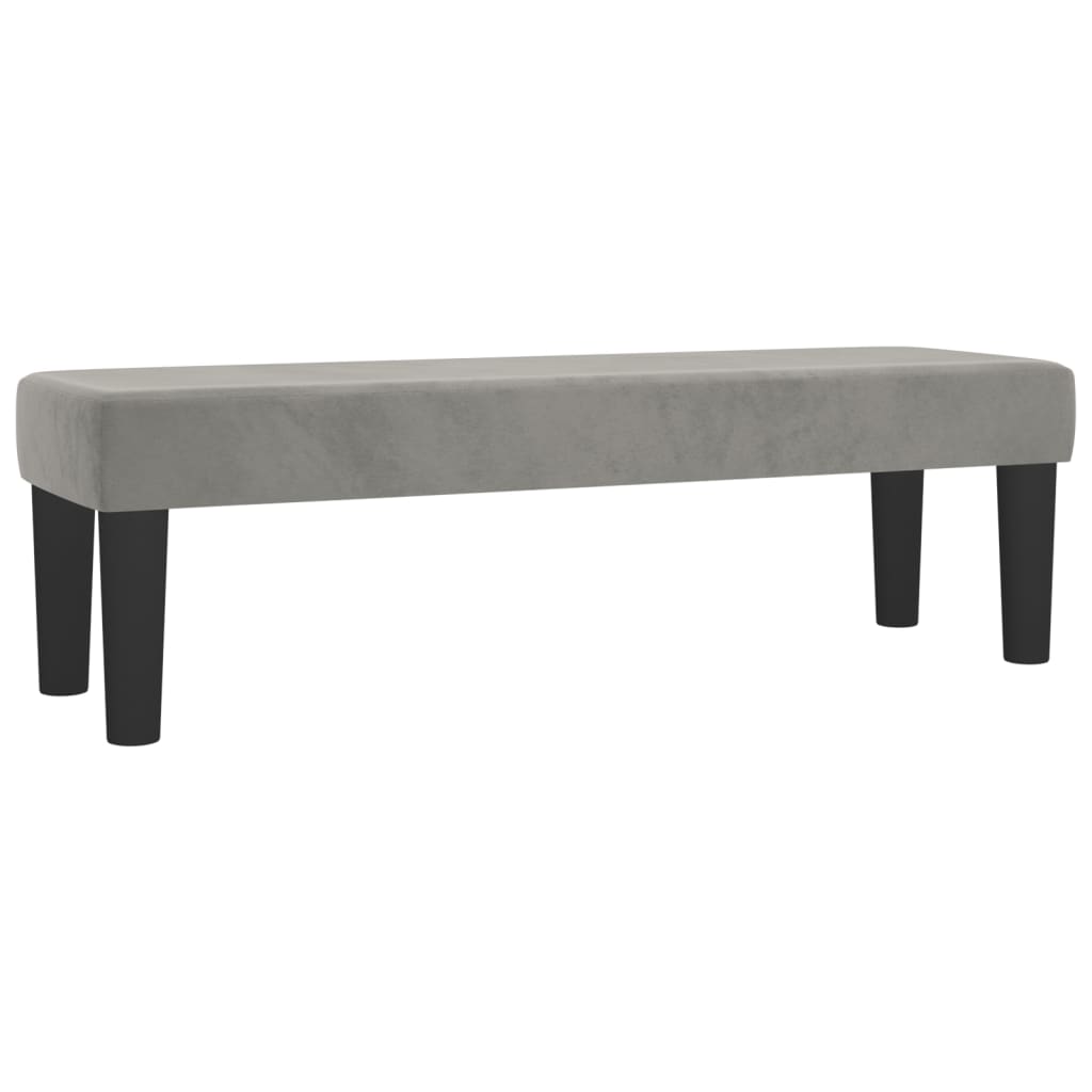 Sitzbank Hellgrau 70x30x30 cm Samt