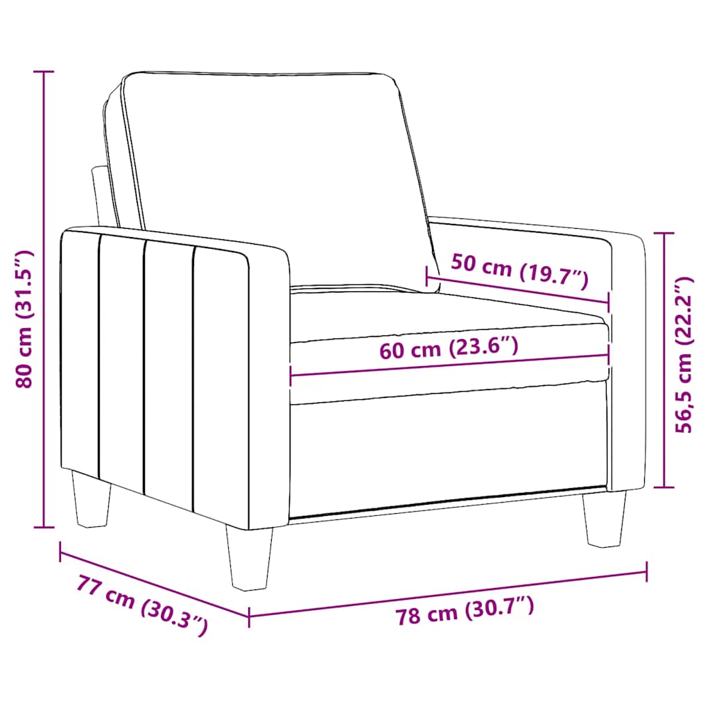 3-Sitzer-Sofa Hellgrau 180 cm Stoff