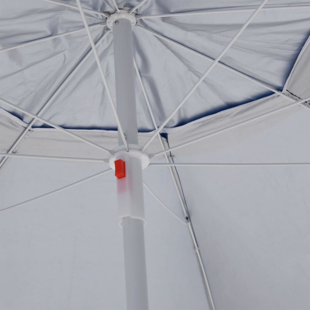 Strandschirm mit Seitenteilen Sandfarbe 215 cm