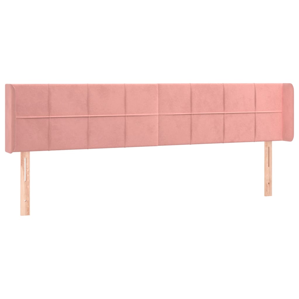 Kopfteil mit Ohren Dunkelblau 93x16x78/88 cm Samt