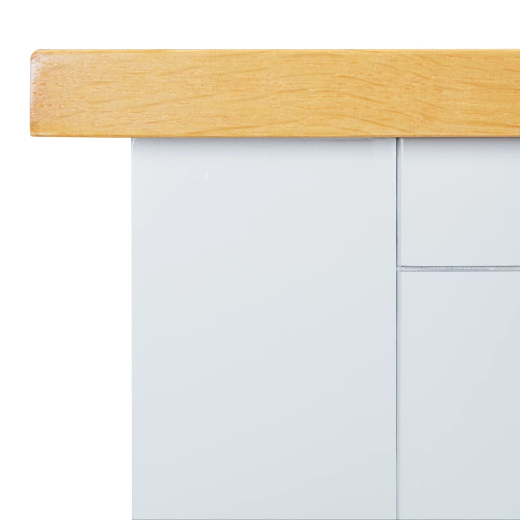 Konsolentisch 118x35x77 cm Massivholz Eiche
