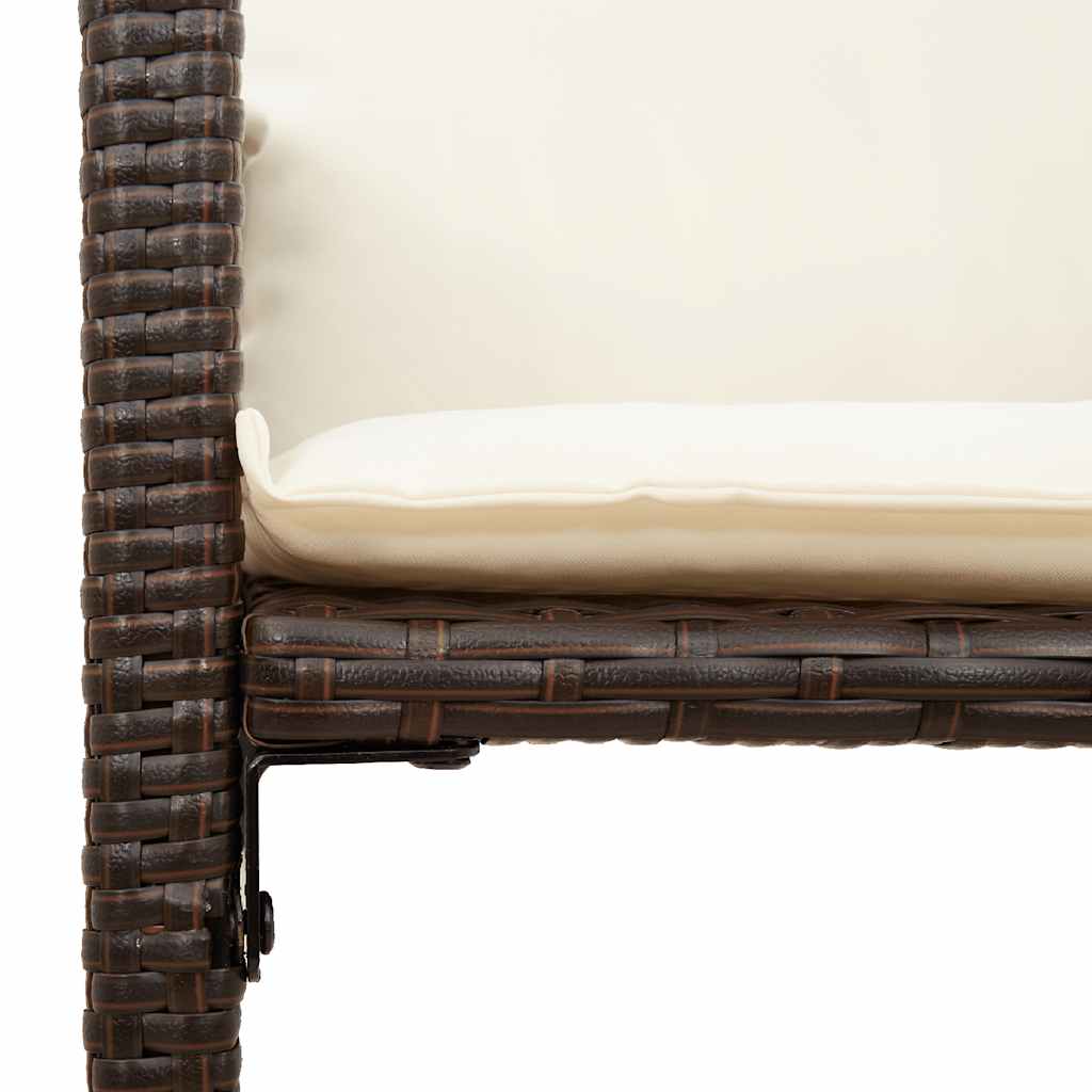 Garten-Barhocker 2 Stk. Schwarz Poly Rattan