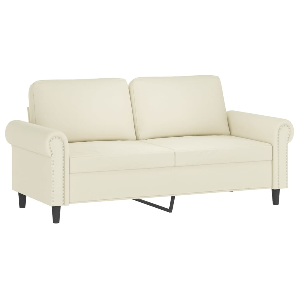 2-Sitzer-Sofa mit Zierkissen Dunkelgrün 120 cm Samt