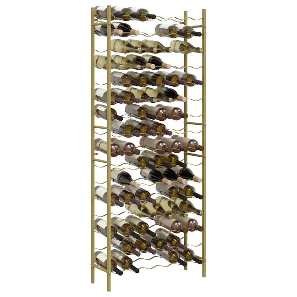 Weinregal für 48 Flaschen Schwarz Metall