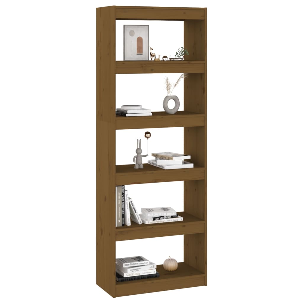 Bücherregal/Raumteiler Grau 60x30x71,5 cm Massivholz Kiefer