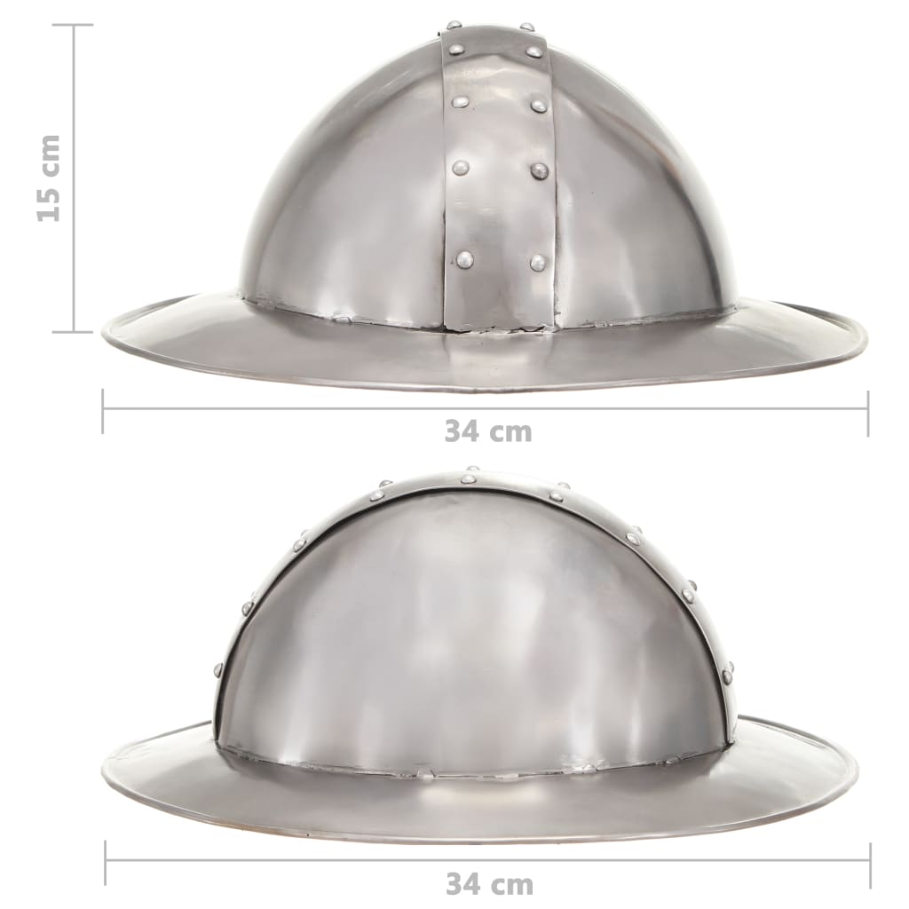 Preußische Pickelhaube Antik Replik für LARP Schwarz Stahl