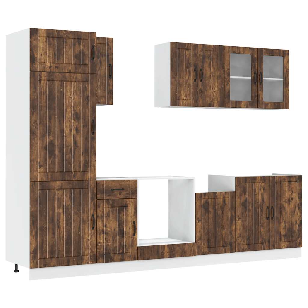 8-tlg. Küchenschrank-Set Lucca Weiß Holzwerkstoff