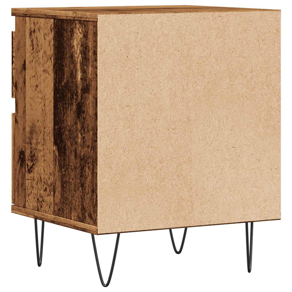 Bettschrank Schwarz Eichen-Optik 40 x 35 x 50 cm Holzwerkstoff