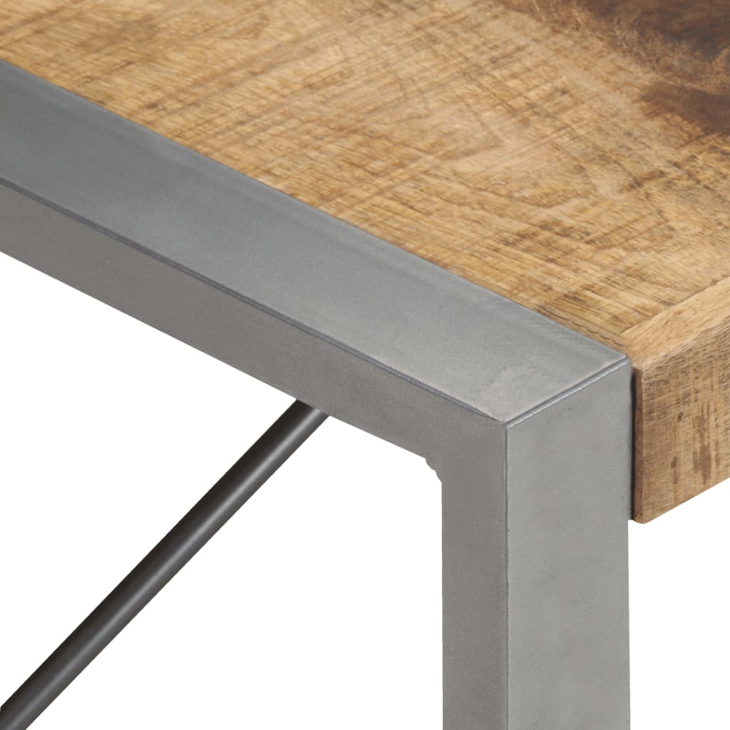 Couchtisch 140x140x40 cm Raues Mangoholz
