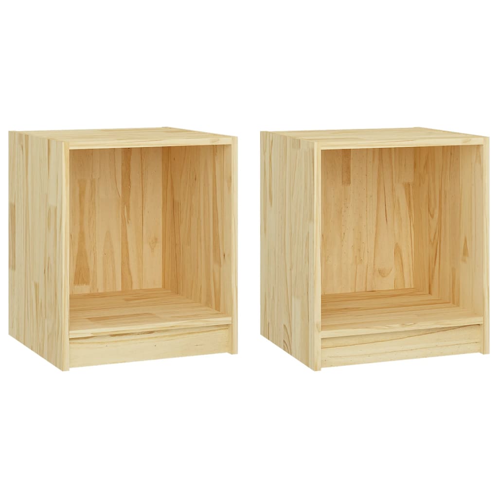 Nachttisch 35,5x33,5x41,5 cm Massivholz Kiefer