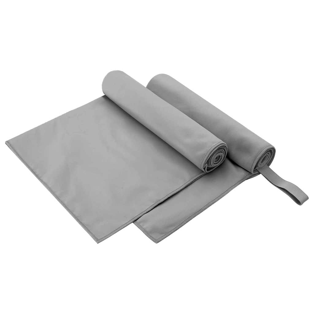 Sporthandtücher 2 pcs Schwarz 50 x 30 cm Polyester und Polyamid
