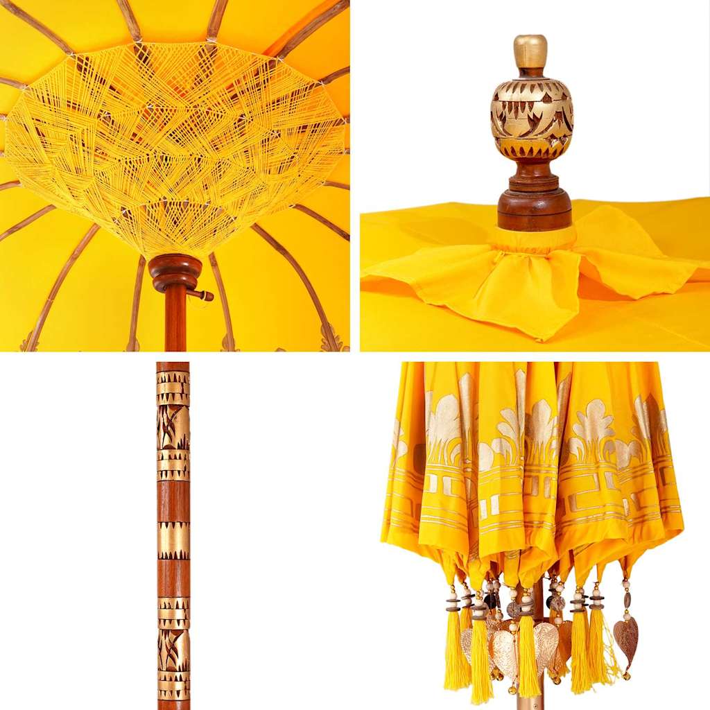 Balinesischer Sonnenschirm Creme 185 x 185 x 260 cm