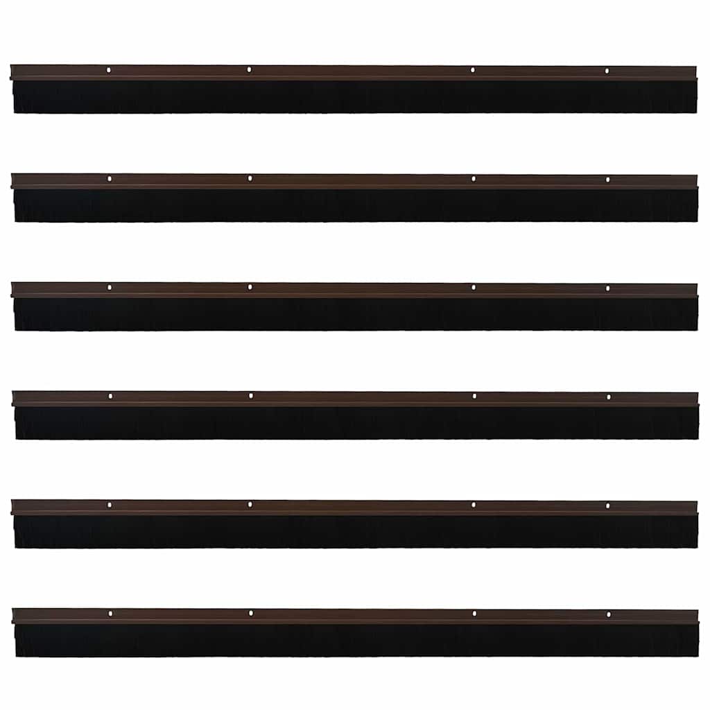 Aufsteck Türbürstendichtungen 2 pcs Braun 100 cm