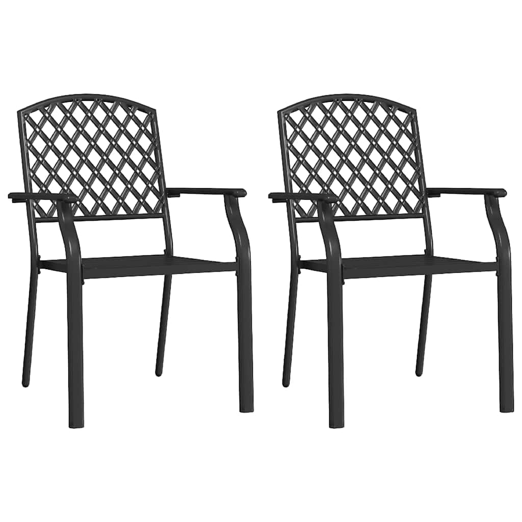 Gartenstuhl 2 pcs Anthrazit 56 x 65 x 89 cm Stahl