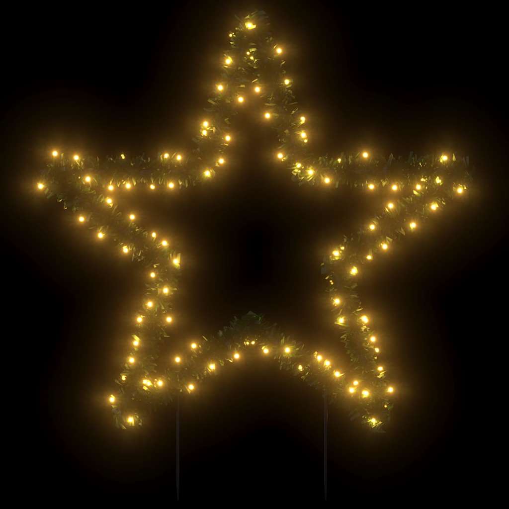 Weihnachtsstern mit Erdspießen und 80 LEDs 60 cm