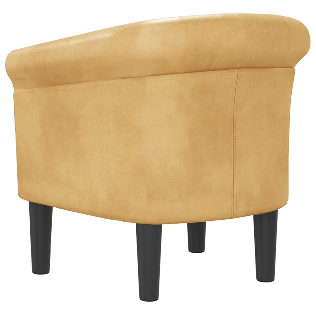 Clubsessel Gold Kunstleder