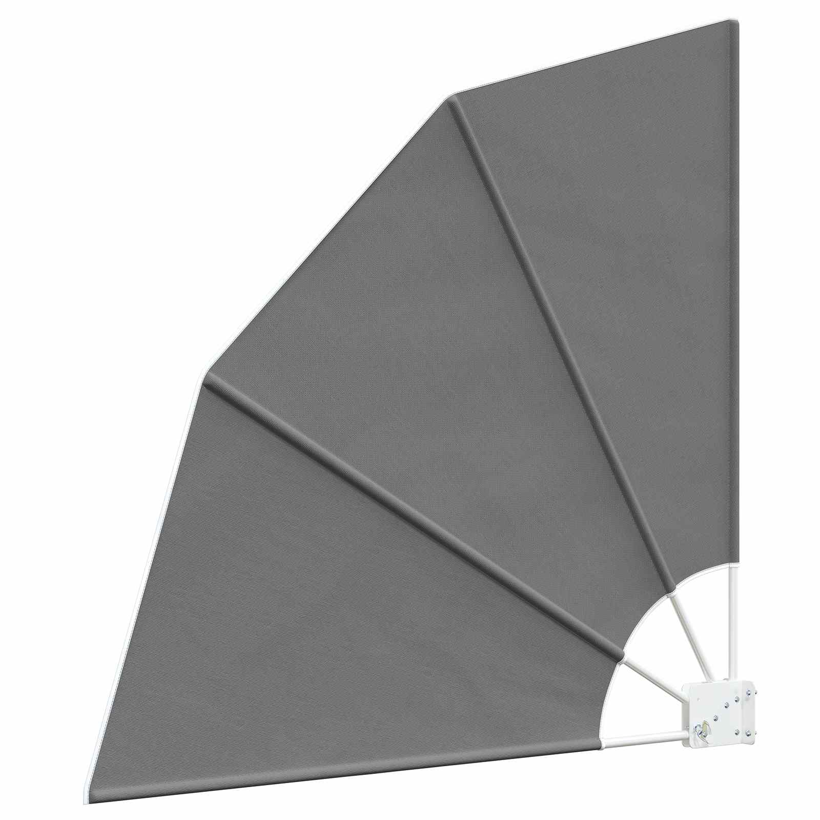 Faltbarer Balkonfächer Grau 210×210 cm
