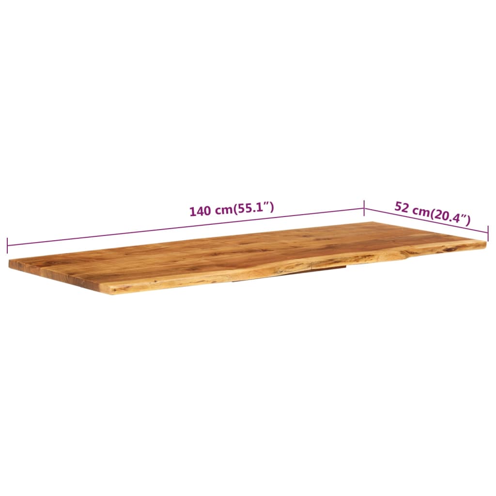 Badezimmer-Waschtischplatte Massivholz Akazie 100x52x2,5 cm