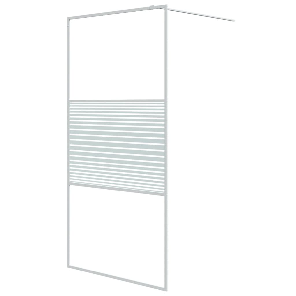 Duschwand für Begehbare Dusche Schwarz 100x195 cm ESG-Glas Klar
