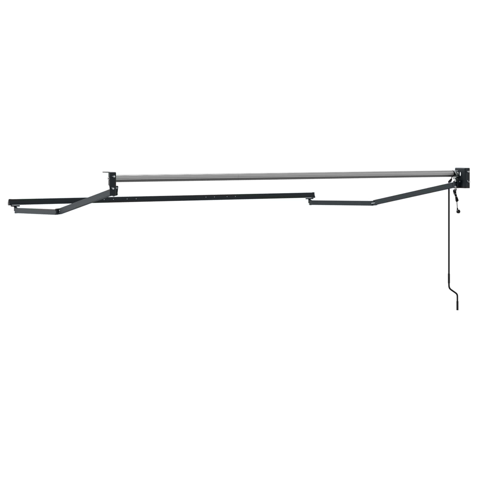Ausziehbarer Sonnenschirmrahmen Weiß 300 x 250 cm Aluminium