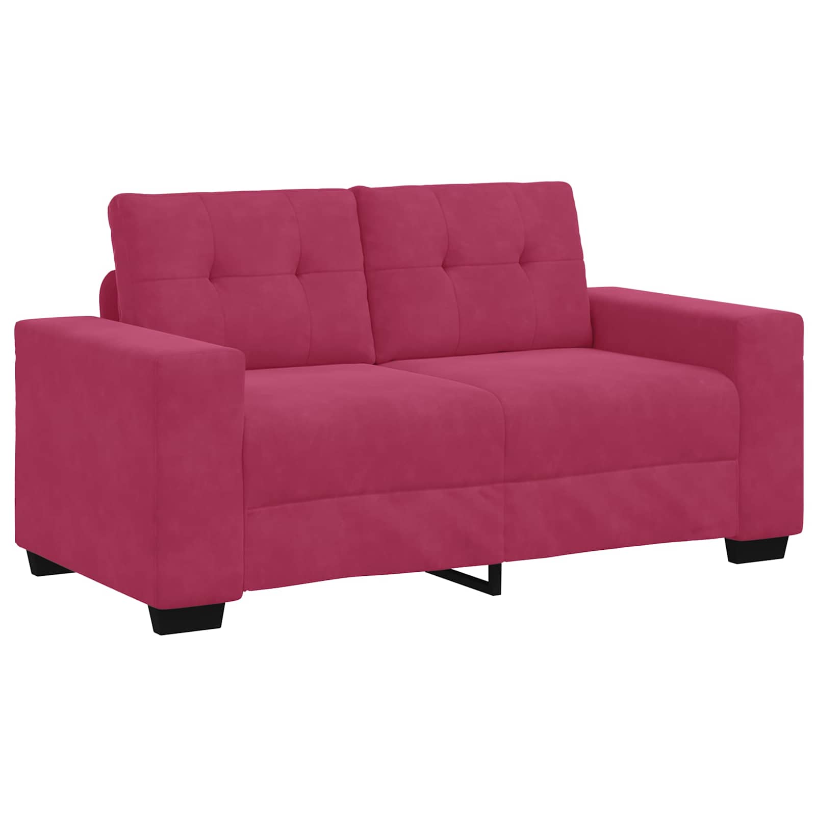 2-teiliges Sofa-Set mit Kissen, hellgrauer Samt