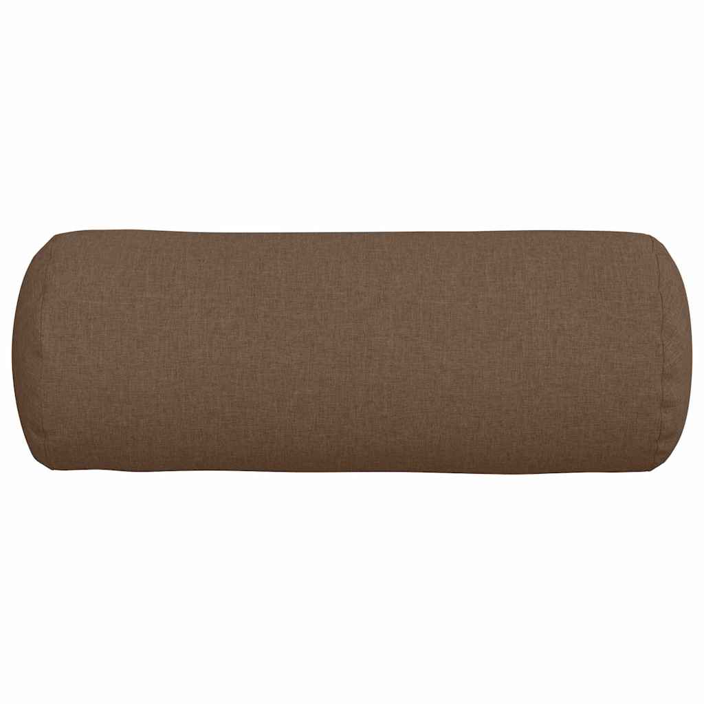Bolsterkissen 2 Stück Hellgrau Ø 15 x 40 cm Stoff