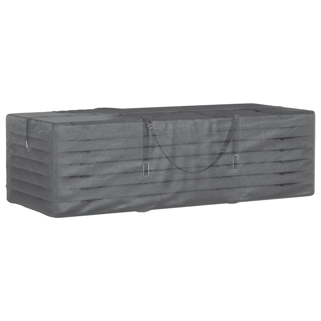 Aufbewahrungstasche für Gartenkissen 2 Stk. Schwarz 135x40x55cm