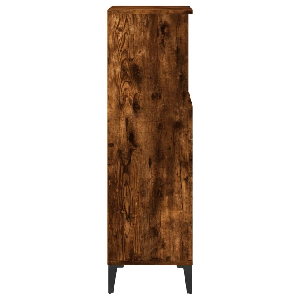Badschrank Weiß 30x30x100 cm Holzwerkstoff