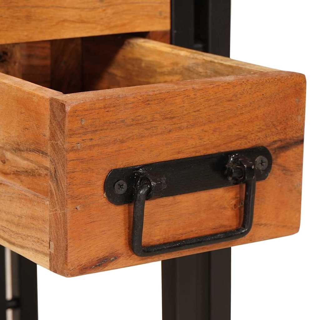Beistelltisch mit Schubladen 40 x 40 x 50 cm Massivholz Mango